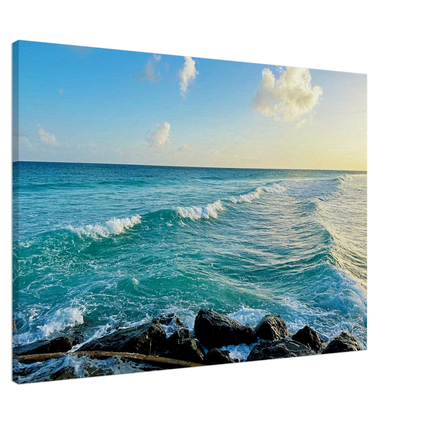 Revitalizing Waves at the Boardwalk - Canvas Print