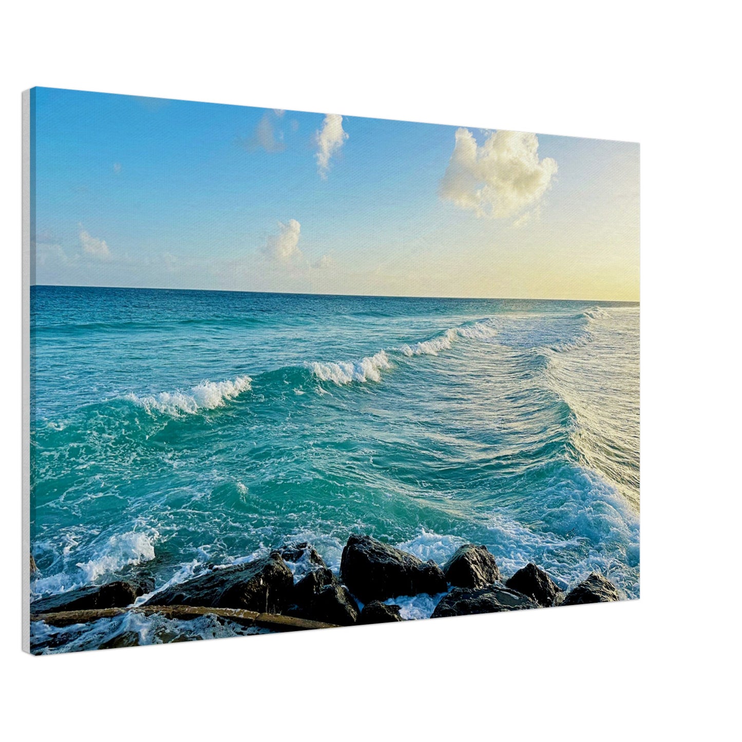 Revitalizing Waves at the Boardwalk - Canvas Print