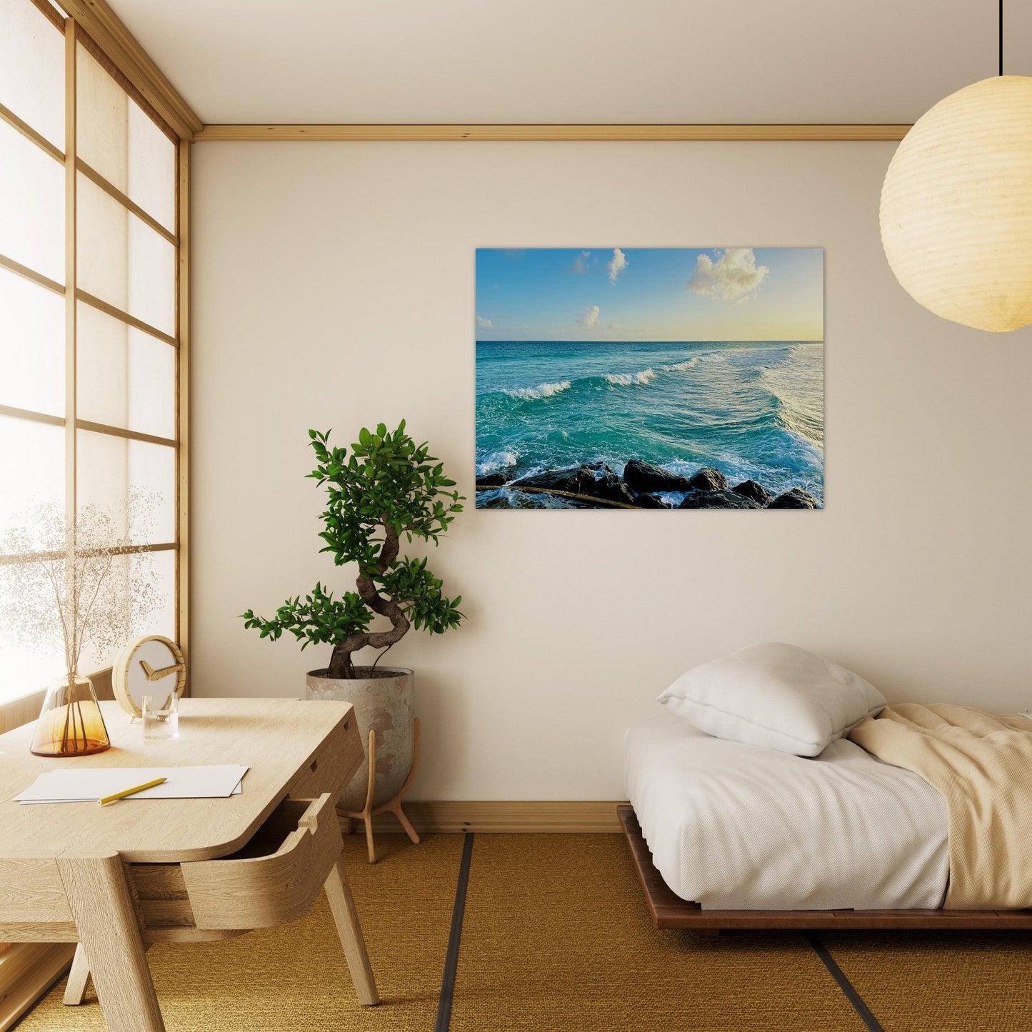 Revitalizing Waves at the Boardwalk -Museum-Quality Matte Paper Poster