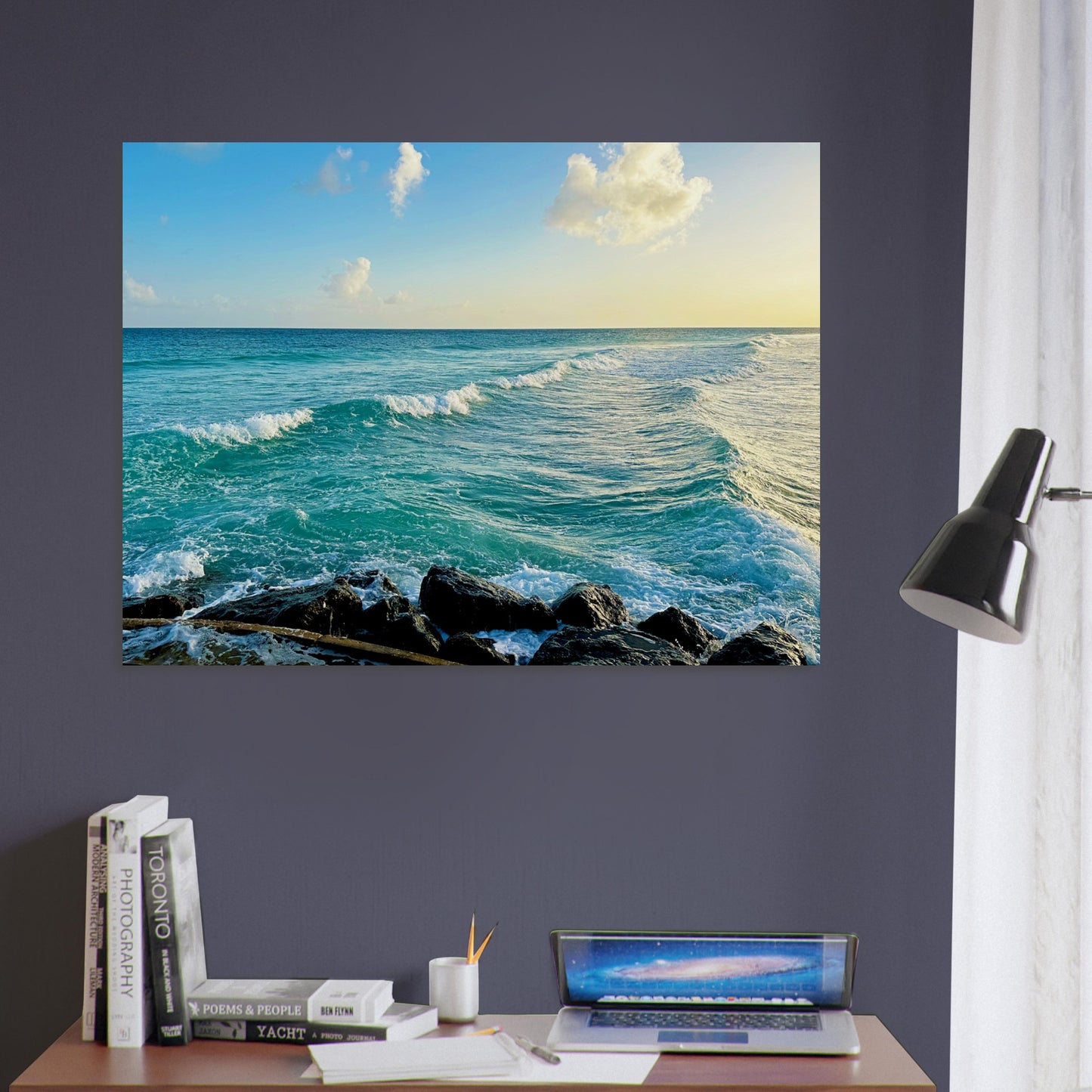 Revitalizing Waves at the Boardwalk -Museum-Quality Matte Paper Poster