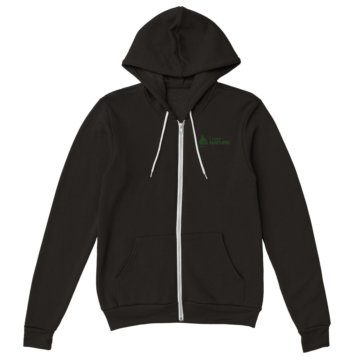 I Need Nature Logo Premium Zip Hoodie - Unisex