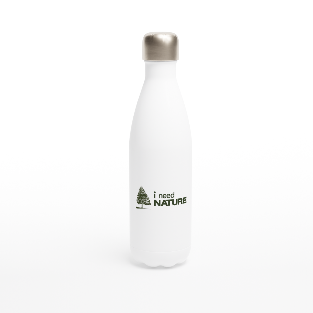 White 17oz Stainless Steel Water Bottle