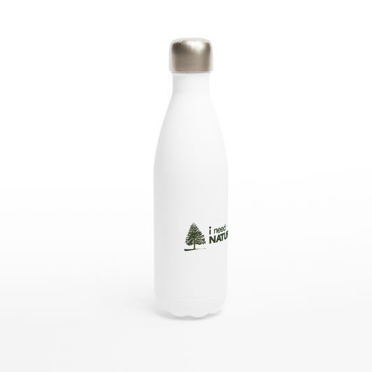 White 17oz Stainless Steel Water Bottle